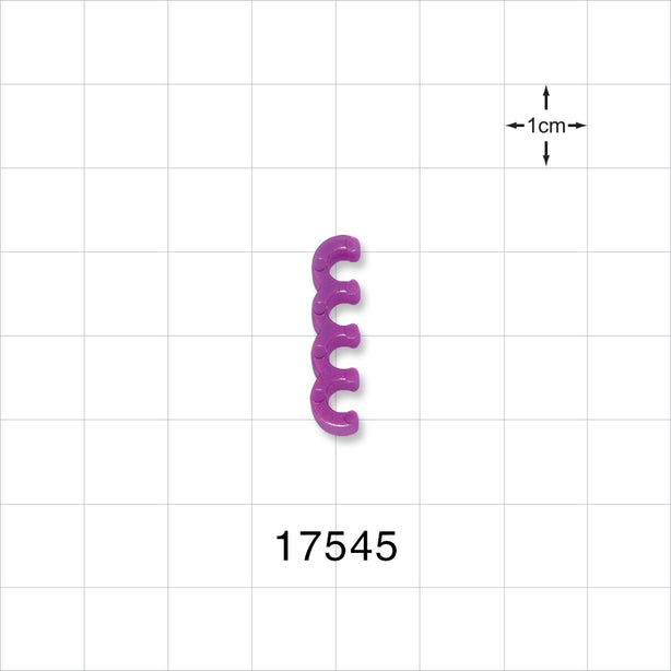 4-Channel Multi-Cavity Clip, Purple - 0.152 inch Channel (3.86 mm) - 17545