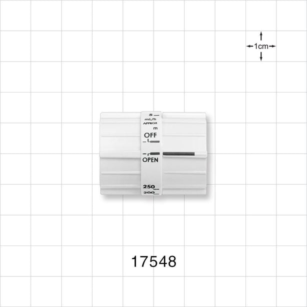 Flow Regulator - Flow Rate 5-250 ml/h; Fits 0.118 inch ID x 0.161 inch OD Tubing (3 mm x 4.1 mm) - 17548