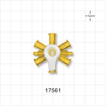 RondelO™ 6-Way Stopcock Manifold with 6 Female Luer Locks, Tubing Ports, Yellow - Fits 0.118 ID x 0.161 inch OD Tubing (3 mm x 4.1 mm); 29 PSI - 17561