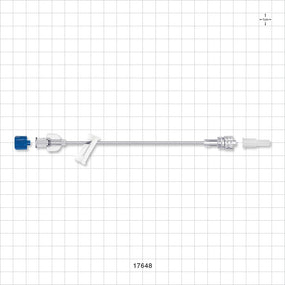 Extension Line, Female Luer Lock to Male Luer with Spin Lock, Slide Clamp and Non-Vented Caps - 0.047 inch ID x 0.088 inch OD (1.2 mm x 2.2 mm); 6 inch (152.4 mm) - 17648