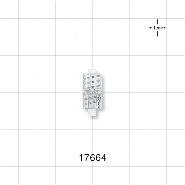 Male Luer Lock to Male Luer Lock w/Spin Lock, Clear -  - 17664