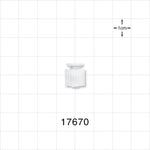 Male Luer Cap, Non-Vented, White -  - 17670
