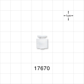 Male Luer Cap, Non-Vented, White -  - 17670