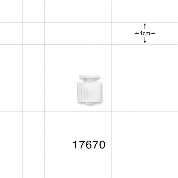 Male Luer Cap, Non-Vented, White -  - 17670