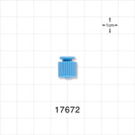 Male Luer Cap, Non-Vented, Blue -  - 17672