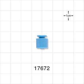 Male Luer Cap, Non-Vented, Blue -  - 17672