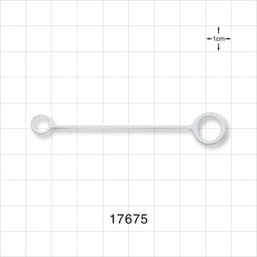 Strap for Cap, White - 0.236 inch x 0.332 inch ID Application Loops (5.99 mm x 8.43 mm) - 17675