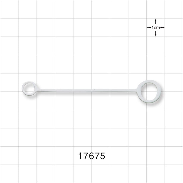 Strap for Cap, White - 0.236 inch x 0.332 inch ID Application Loops (5.99 mm x 8.43 mm) - 17675