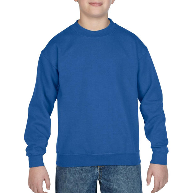 GILDAN ACTIVEWEAR Heavy Blend Youth Crew Neck Sweatshirts 18000B ROYAL L 1 Each - MDL-18000BRYLL