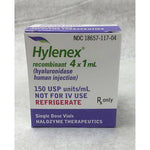 Halozyme Therapeutics Injection Hylenex 150 Units / mL Vial, 4 x 1 mL - 18657-0117-04 - 4 Each
