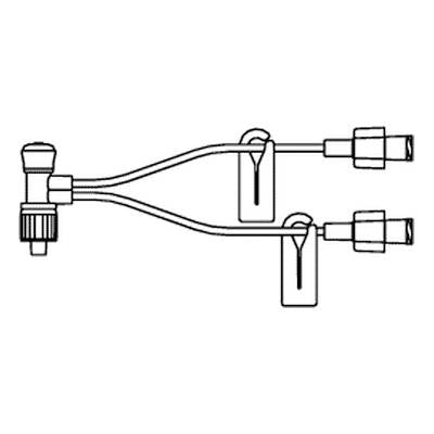 Smiths Medical IV Extension Set Mini Bifuse* 7 Inch Tubing Without Filter - Box of 25 - MBF27DTL-BX