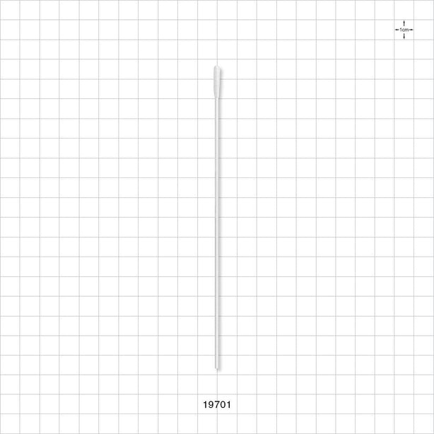 Small Round Tip Swab With White Handle, - 6 inch (152.4 mm) - 19701