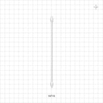 Tightly Wound Dual-Ended Point Tip Swab with White Handle; 100/Bag - 6 inch (152.4 mm) - 19715