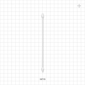 Tightly Wound Dual-Ended Point Tip Swab with White Handle; 100/Bag - 6 inch (152.4 mm) - 19715