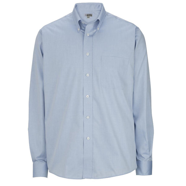 Edwards Garment Co 1976 011 Men's Oxford Wrinkle-Free Dress Shirt, Light Blue, Size S, 33" Sleeve - 1 Each