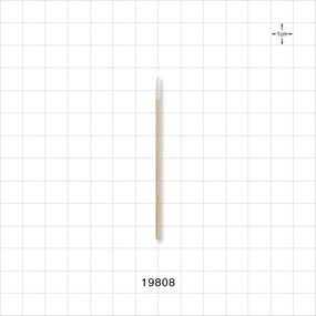 Mini Cotton Tip Swab, Wood Handle - 3 inch, 0.02 inch - 0.09 inch Head (0.5 mm - 2.3 mm) - 19808