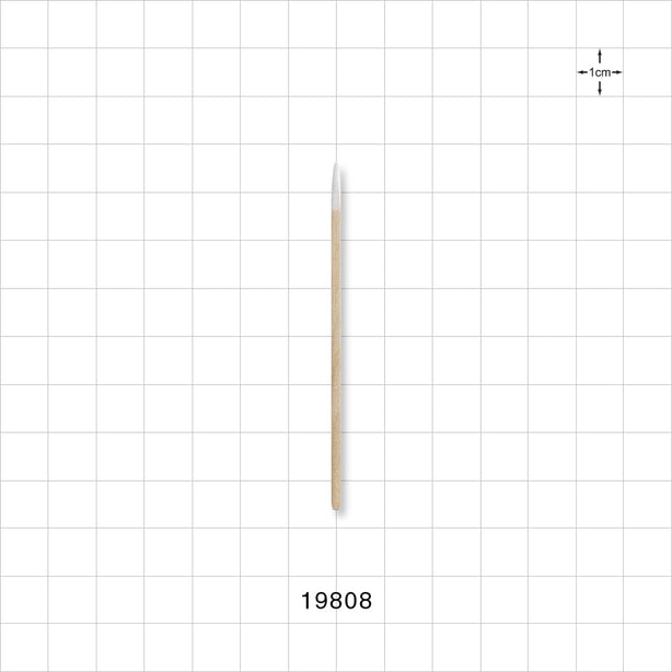 Mini Cotton Tip Swab, Wood Handle - 3 inch, 0.02 inch - 0.09 inch Head (0.5 mm - 2.3 mm) - 19808