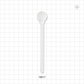Lollipop Swab, White Handle, White Foam Tip - 5 inch (127 mm); 0.83 inch Head (21 mm) - 19817