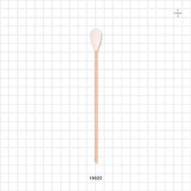 Large Foam Tip Swab with Wood Handle; 50/Bag - 6 inch (152.4 mm); 0.47 inch Head (12 mm) - 19820