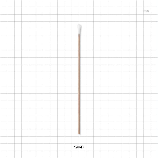 Tightly Wound Round Tip Swab with Wood Handle - 6 inch (152 mm) - 19847