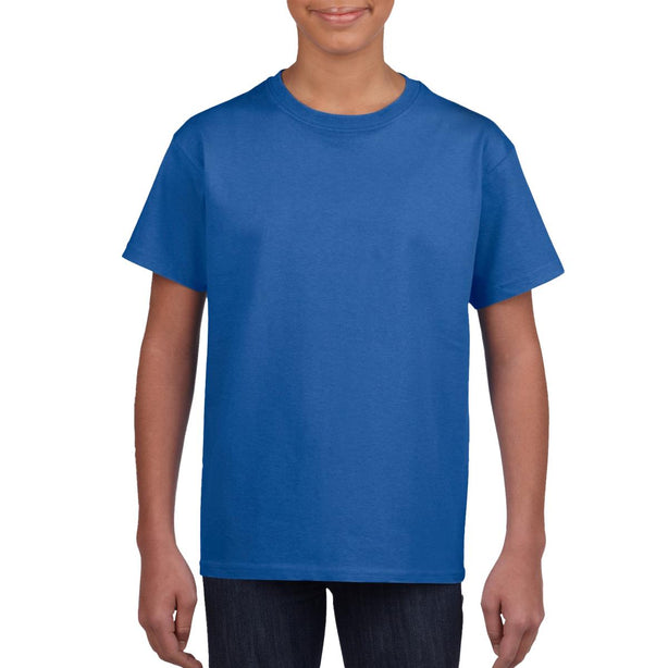 GILDAN ACTIVEWEAR 2000B Unisex 100% Cotton Short Sleeve T-Shirt, Royal, Youth Size XL - 1 Each