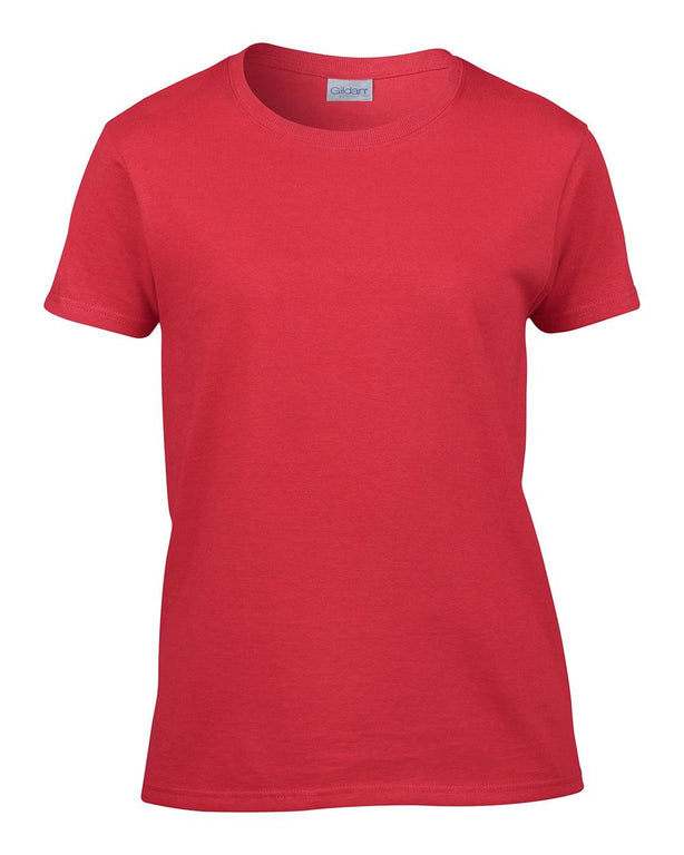 Gildan Activewear Short Sleeve Cotton 2000LREDS Women's 50/50 Blend T-Shirt, Red, Size S - MDL-2000LREDS - 1 Each
