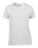Gildan Activewear Short Sleeve Cotton 2000LWHITEL Women's 50/50 Blend T-Shirt, White, Size L - MDL-2000LWHITEL - 1 Each