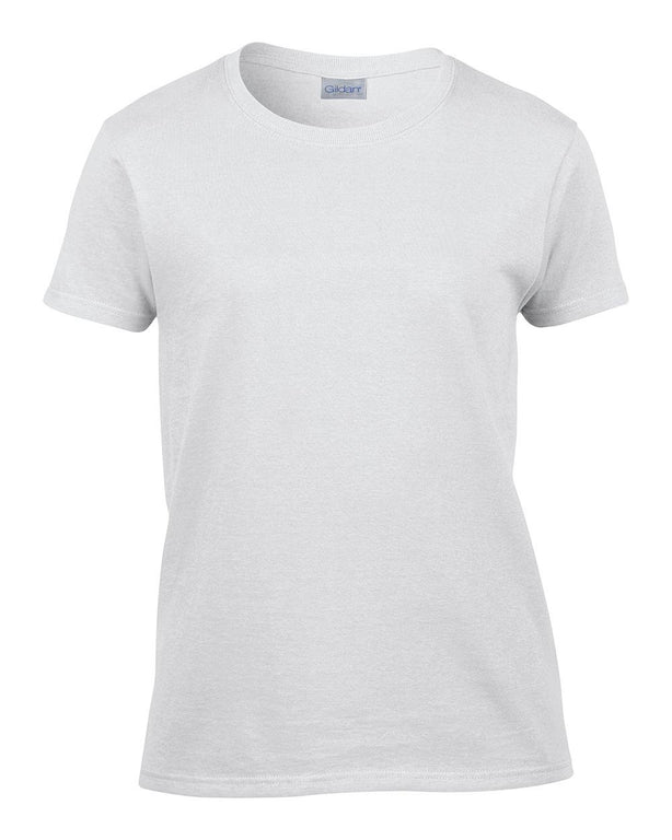 Gildan Activewear Short Sleeve Cotton 2000LWHITEL Women's 50/50 Blend T-Shirt, White, Size L - MDL-2000LWHITEL - 1 Each