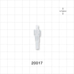 Male Luer Slip, Tubing Port, Clear - 0.125 inch - 0.129 inch OD (3.18 mm - 3.28 mm) - 20017