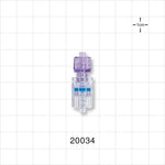 Male Luer Lock to High Pressure Rotating Male Luer Lock, Clear - 1200 psi - 20034