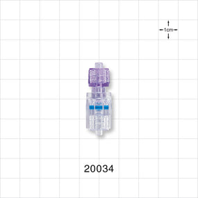 Male Luer Lock to High Pressure Rotating Male Luer Lock, Clear - 1200 psi - 20034