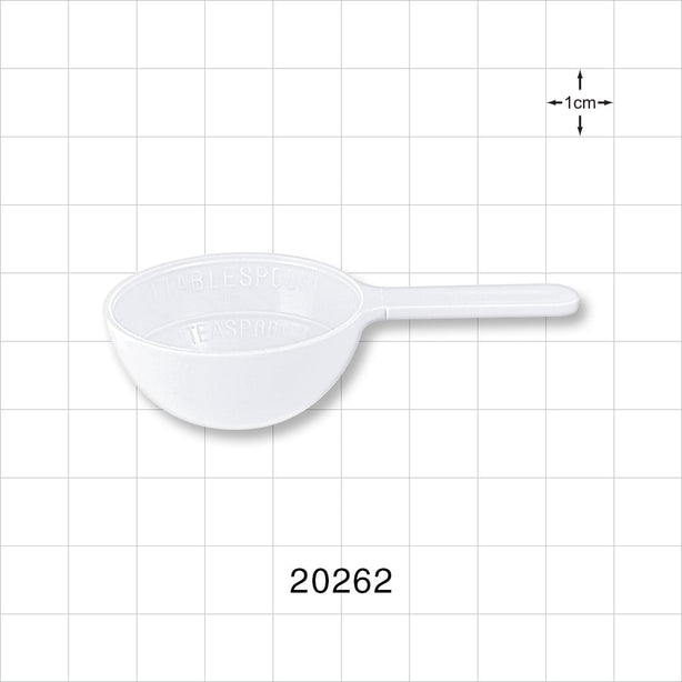 Measuring Scoop, White - 1 Tablespoon, 15 ml, 0.5 oz., 2.8 inch (71.1 mm) - 20262