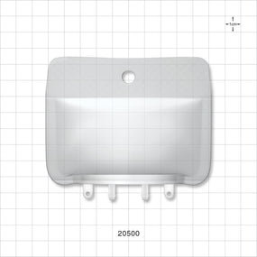 Aramus™ 2D Bag Chamber, 2 Ports, Non-Sterile - 20 ml; Both Ports Fit 1/8 inch ID Tubing (0.125 inch, 3.18 mm) - 20500