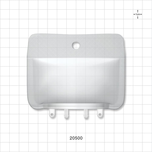 Aramus™ 2D Bag Chamber, 2 Ports, Non-Sterile - 20 ml; Both Ports Fit 1/8 inch ID Tubing (0.125 inch, 3.18 mm) - 20500