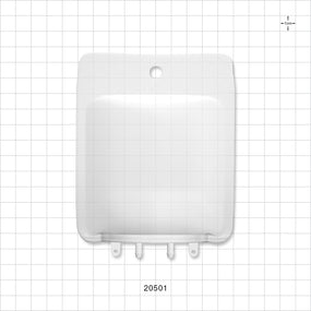 Aramus™ 2D Bag Chamber, 2 Ports, Non-Sterile - 50 ml; Both Ports Fit 1/8 inch ID Tubing (0.125 inch, 3.18 mm) - 20501