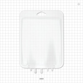 Aramus™ 2D Bag Chamber, 3 Ports, Non-Sterile - 500 ml; 2 Ports Fit 1/4 inch ID Tubing (0.25 inch, 6.35 mm); 1 Port Fits 1/8 inch ID Tubing (0.125 inch, 3.18 mm) - 20504