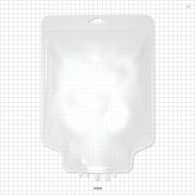 Aramus™ 2D Bag Chamber, 3 Ports, Non-Sterile - 2 Liter; 2 Ports Fit 1/4 inch ID Tubing (0.25 inch, 6.35 mm); 1 Port Fits 1/8 inch ID Tubing (0.125 inch, 3.18 mm) - 20506