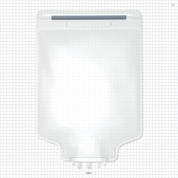 Aramus™ 2D Bag Chamber, 3 Ports, Non-Sterile - 5 Liter; 2 Ports Fit 3/8 inch ID Tubing (0.375 inch, 9.53 mm); 1 Port Fits 1/4 inch ID Tubing (0.25 inch, 6.35 mm) - 20507