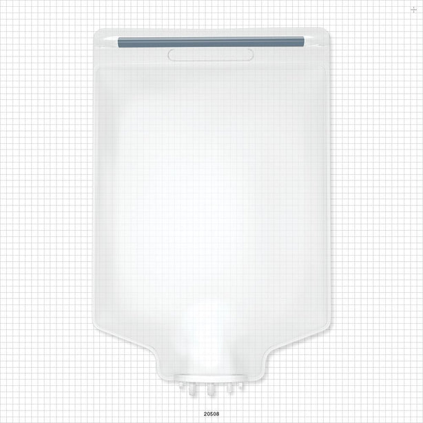 Aramus™ 2D Bag Chamber, 3 Ports, Non-Sterile - 10 Liter; 2 Ports Fit 3/8 inch ID Tubing (0.375 inch, 9.53 mm); 1 Port Fits 1/4 inch ID Tubing (0.25 inch, 6.35 mm) - 20508
