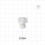 Female Vented Cap - Fits 0.268 inch (6.8 mm) Male Connector, White - 21064
