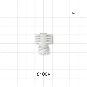 Female Vented Cap - Fits 0.268 inch (6.8 mm) Male Connector, White - 21064