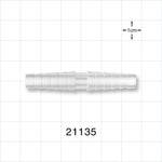 Straight Connector, Barbed, Natural - Fits 0.295 inch - 0.394 inch ID Tubing (7.5 mm - 10 mm) - 21135