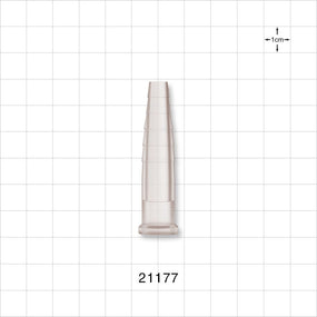 Straight Connector, Reducer, Barbed, Tubing Port, Natural - Fits 0.212 inch - 0.358 inch ID Tubing x 0.315 inch ID (5.4 mm - 9.1 mm x 8 mm) - 21177