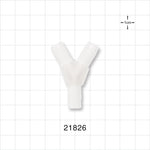 Y Connector, Barbed Natural - Fits 5/16 inch ID Tubing (0.312 inch, 7.94 mm) - 21826