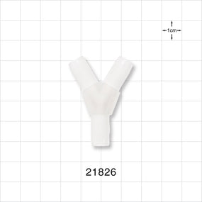 Y Connector, Barbed Natural - Fits 5/16 inch ID Tubing (0.312 inch, 7.94 mm) - 21826