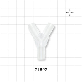 Y Connector, Barbed, Natural - Fits 5/16 inch ID Tubing (0.313 inch, 7.94 mm) - 21827