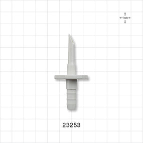 Spike, Non-Vented, Barb Connector - Fits 1/4 inch ID Tubing (0.25 inch, 6.35 mm) - 23253