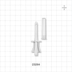 Spike, Non-Vented, with Vented Cap, Female Luer Lock -  - 23264
