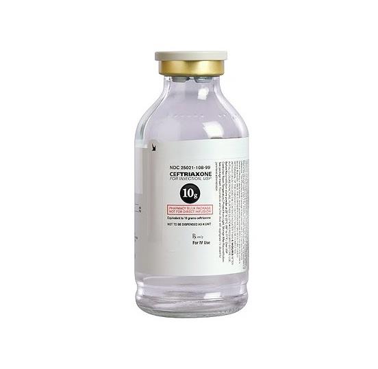 Sagent Pharmaceuticals Injection 25021-0108-99 Ceftriaxone 10 g Pharmacy Bulk Package Vial - MDL-25021-108-99 - 1 Each