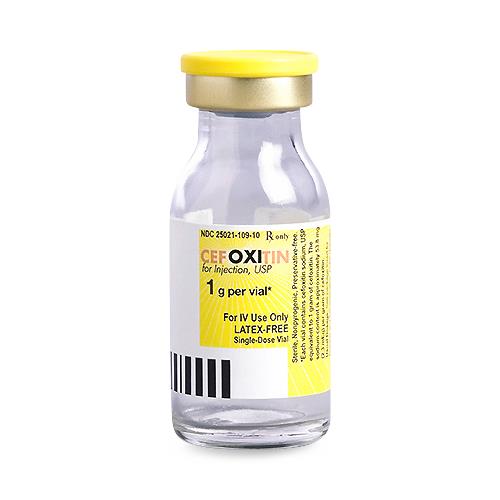 Sagent Pharmaceuticals Injection 25021-0109-10 Cefoxitin 1gm Single Dose Vial, 10 per Box - MDL-25021-109-10 - 10 Each